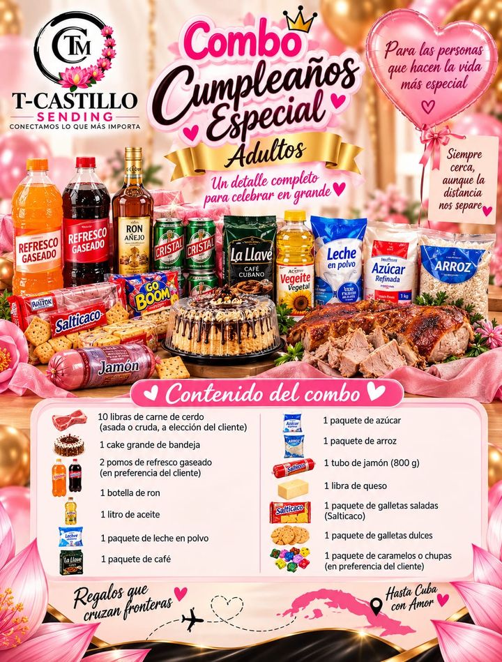 Flyer del Combo Cumpleaños Especial Adultos