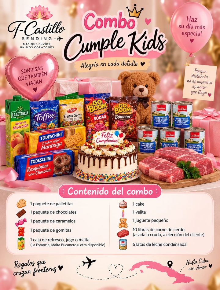 Flyer del Combo Cumple Kids