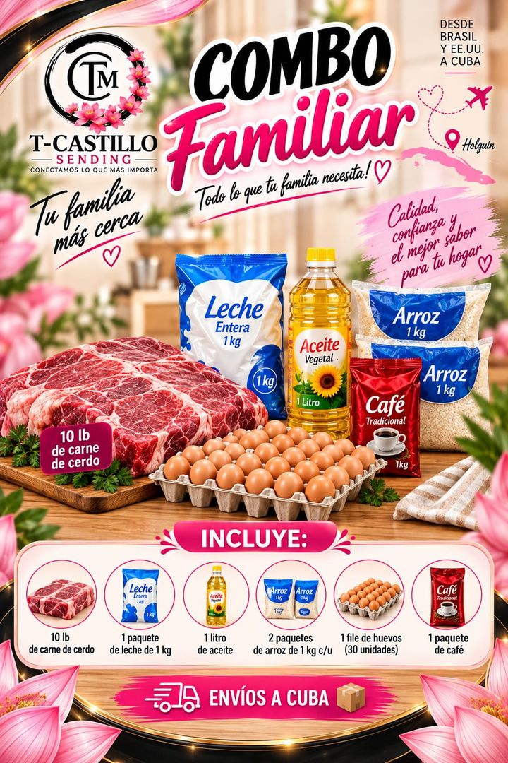 Flyer del Combo Familiar Cerdo y Huevos