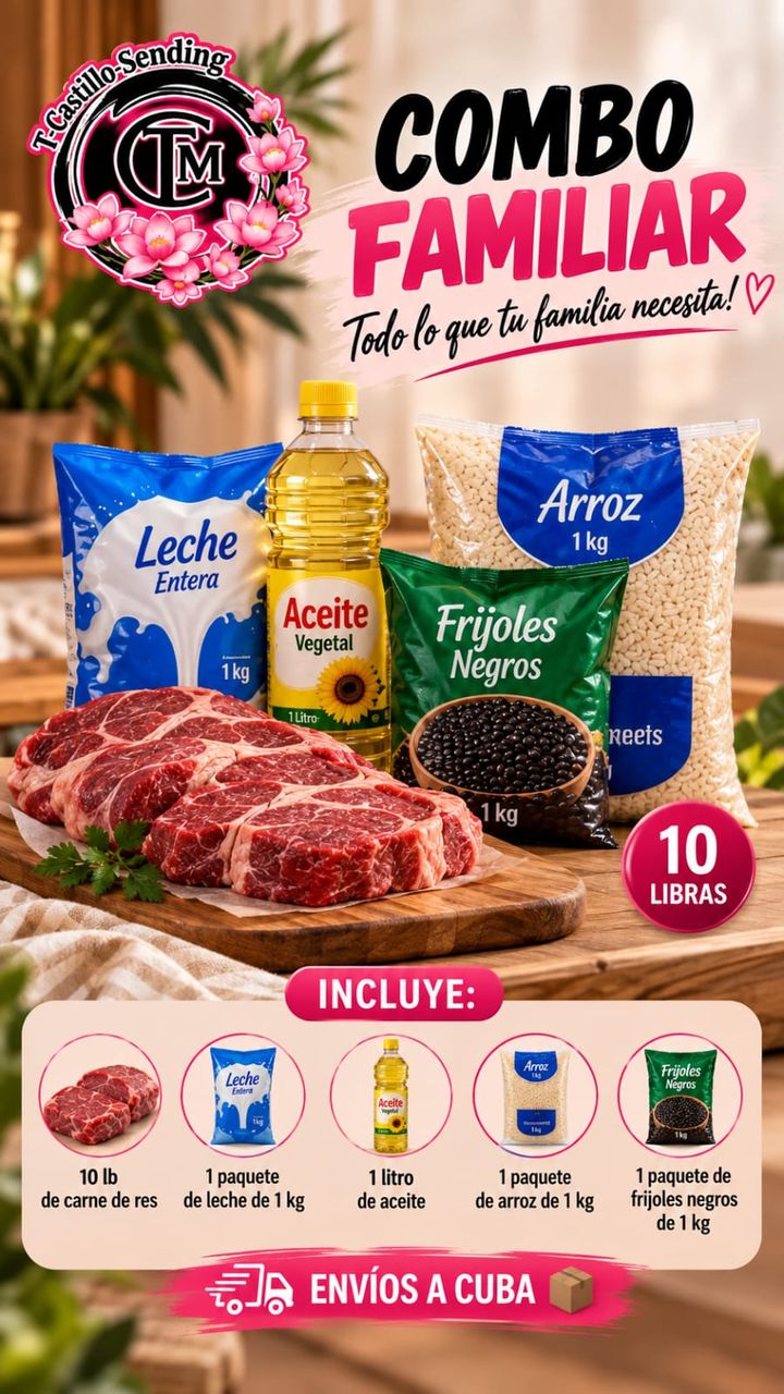 Flyer del Combo Familiar Res y Frijoles